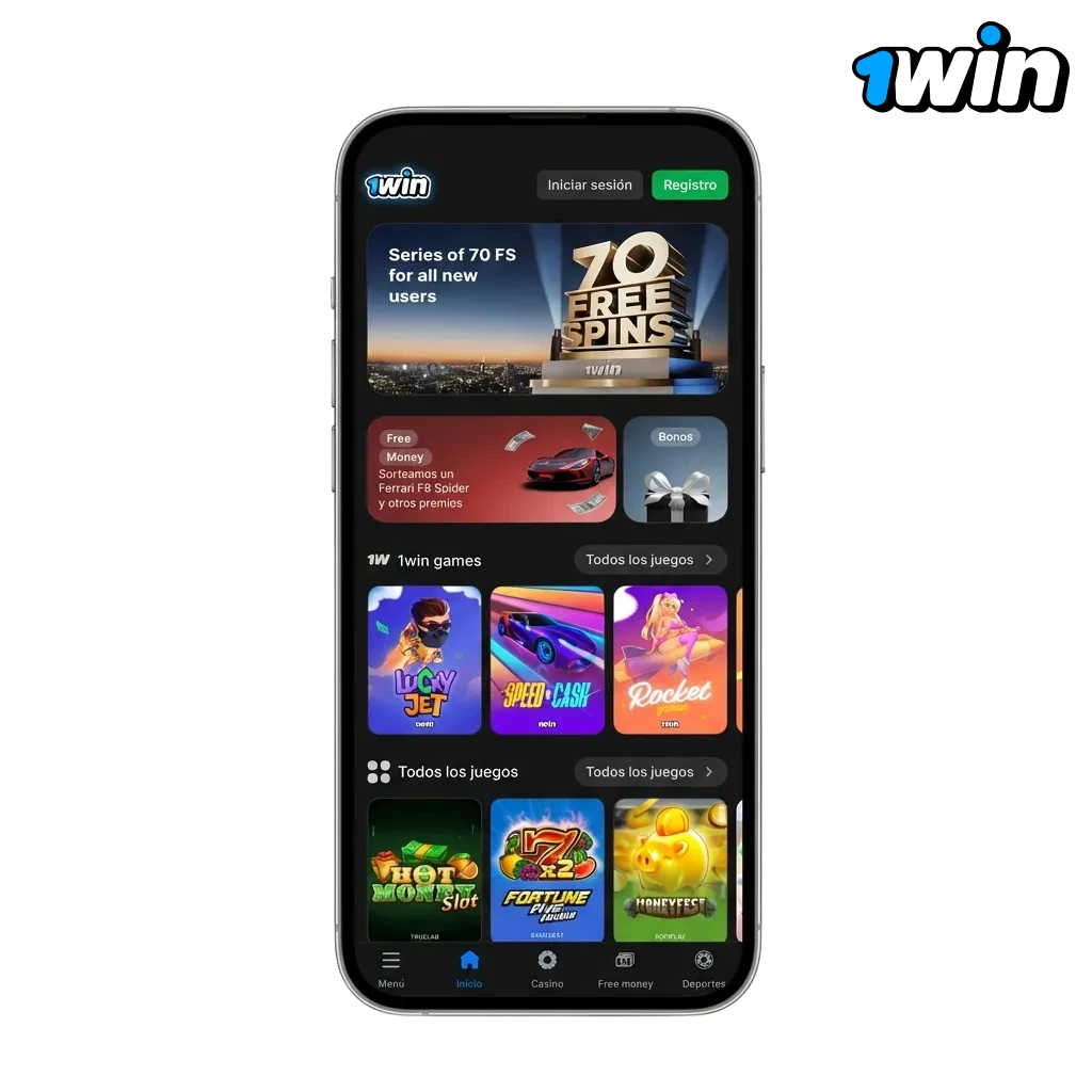 1win app download page for Android APK and iOS with sports betting, casino games, and welcome bonuses for Chile users
