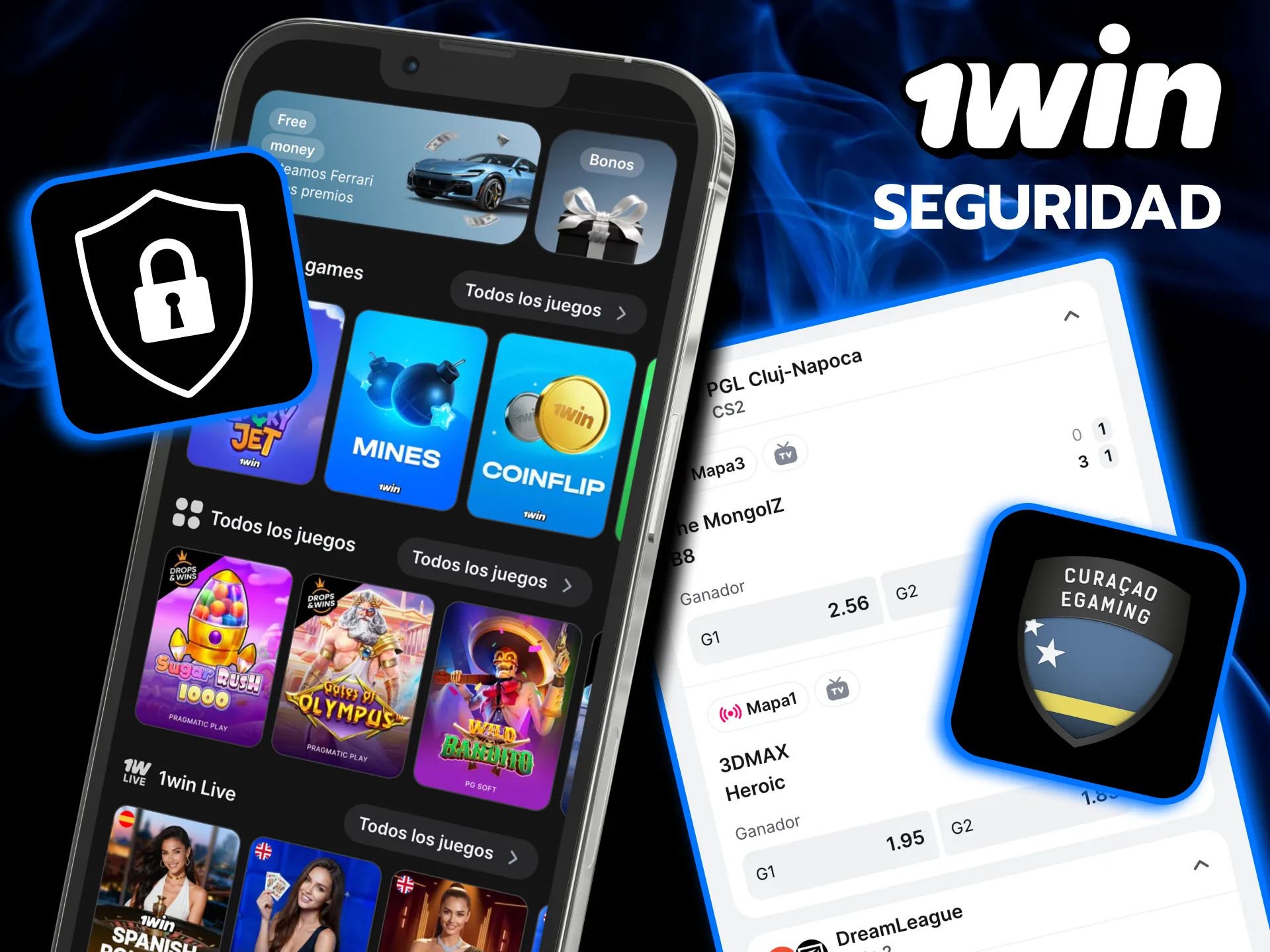 1win cuenta con licencia de Curaçao eGaming.