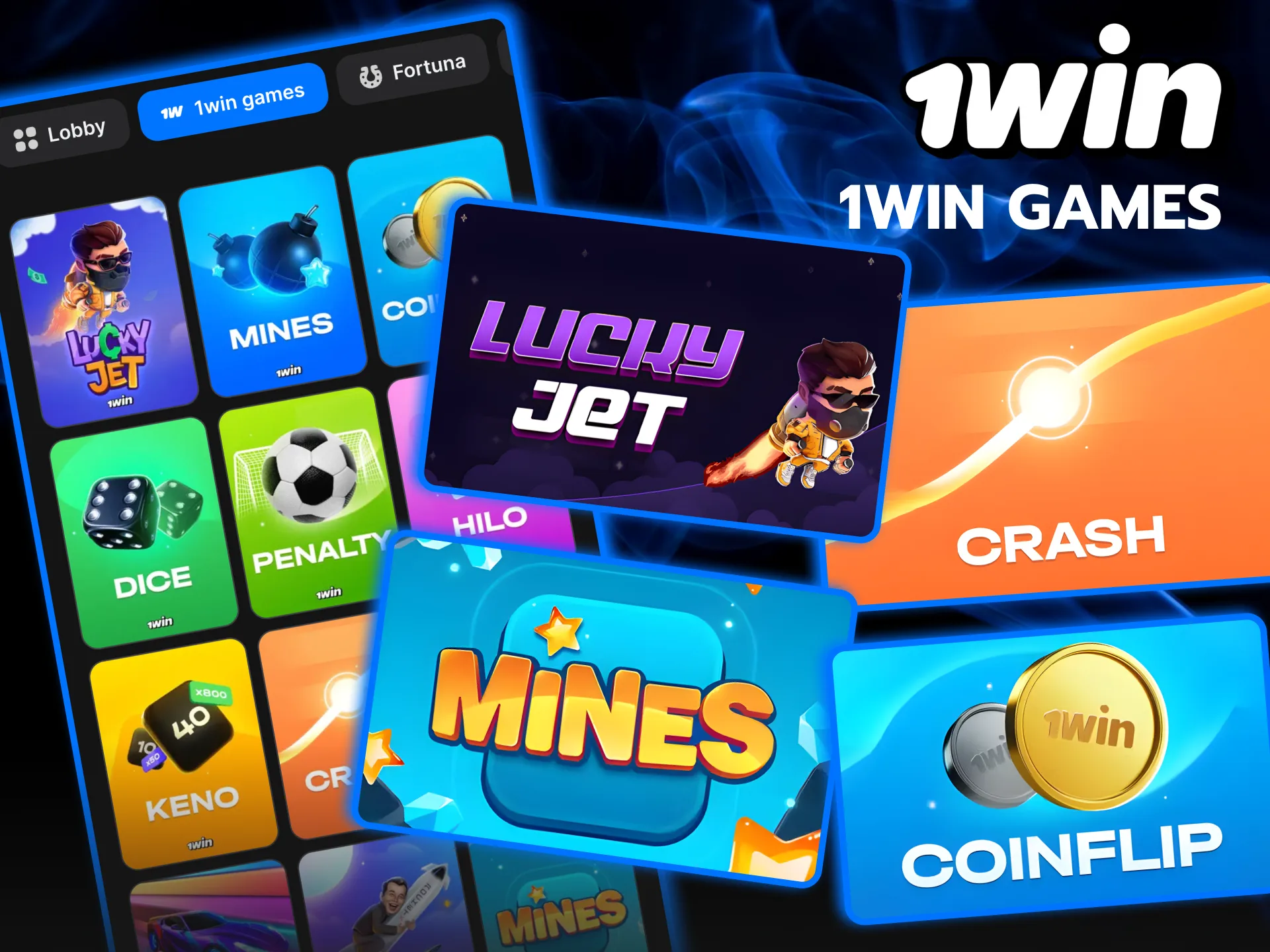 1win Games con mecánicas rápidas y resultados instantáneos.