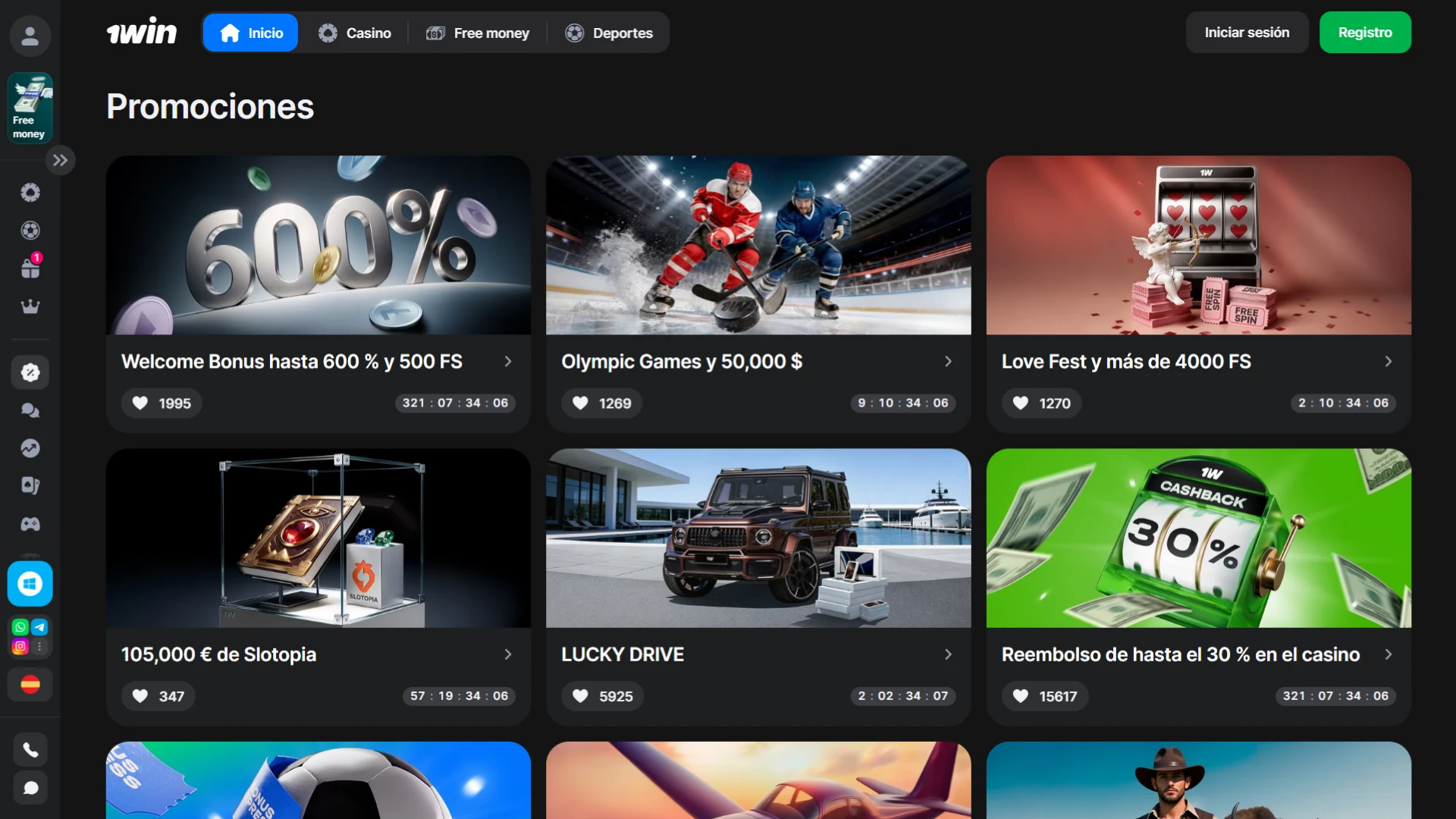 Participa en las promociones de 1win y obtén bonificaciones directamente en tu cuenta.