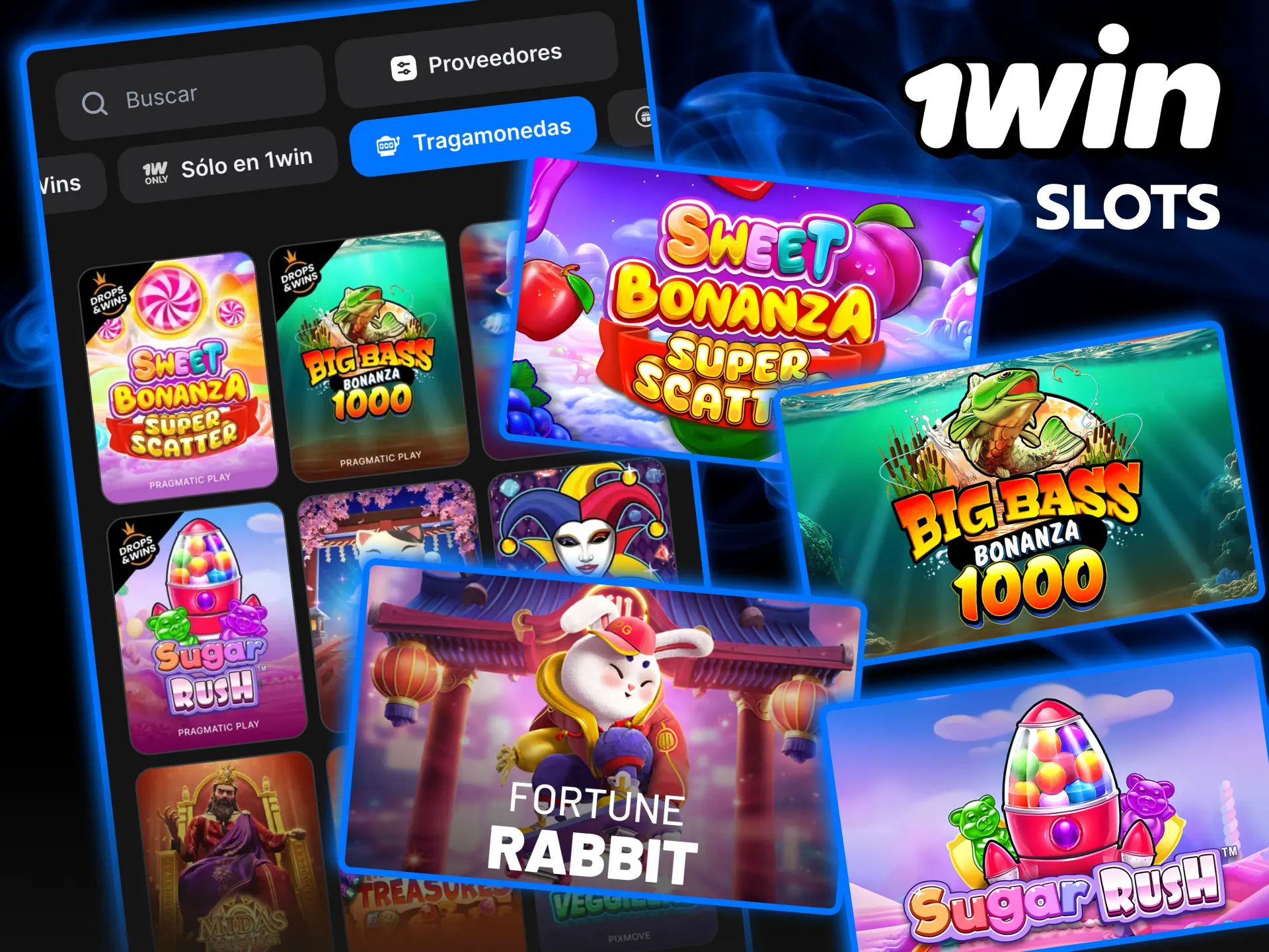 Juega a los mejores slots en 1win casino online.
