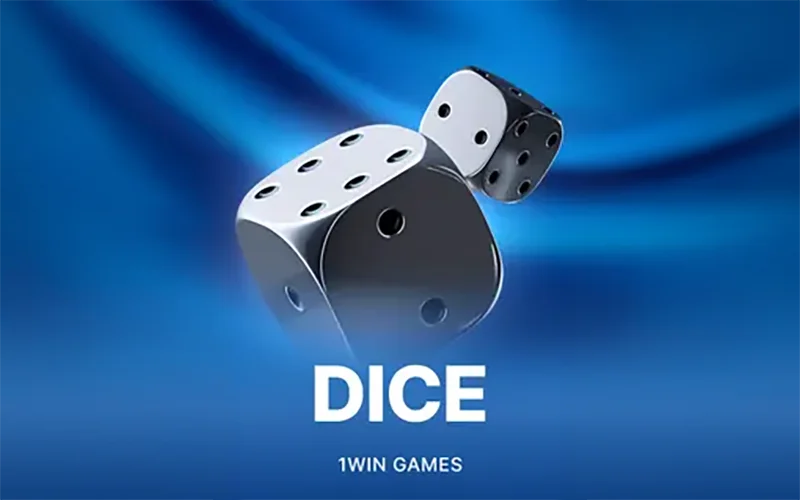 Lanza los dados y gana en el juego Dice, disponible en el sitio web 1win.