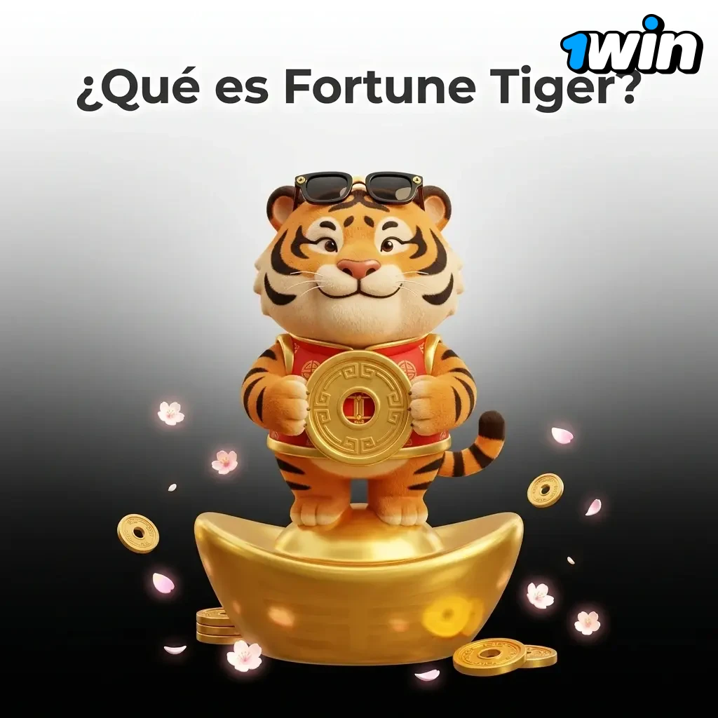 Tragamonedas Fortune Tiger de PG Soft con tigre y símbolos de la suerte en 1win Chile