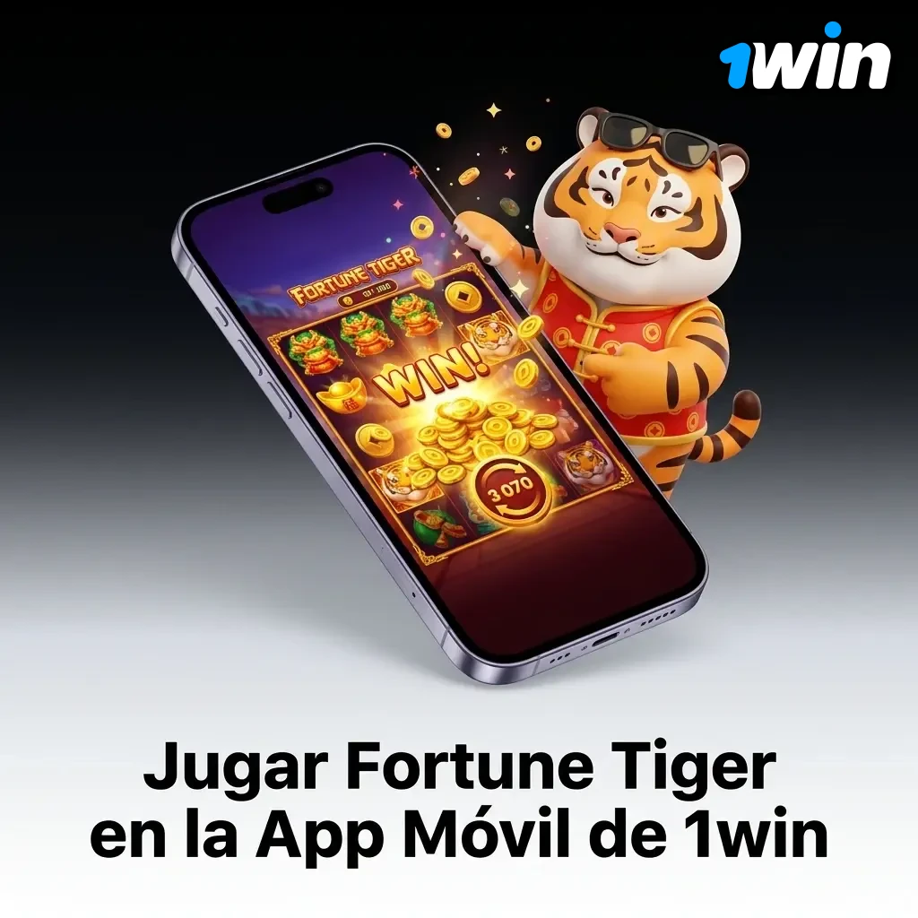 Jugar Fortune Tiger en la app móvil de 1win para Android e iOS en Chile con bonos y retiros fáciles