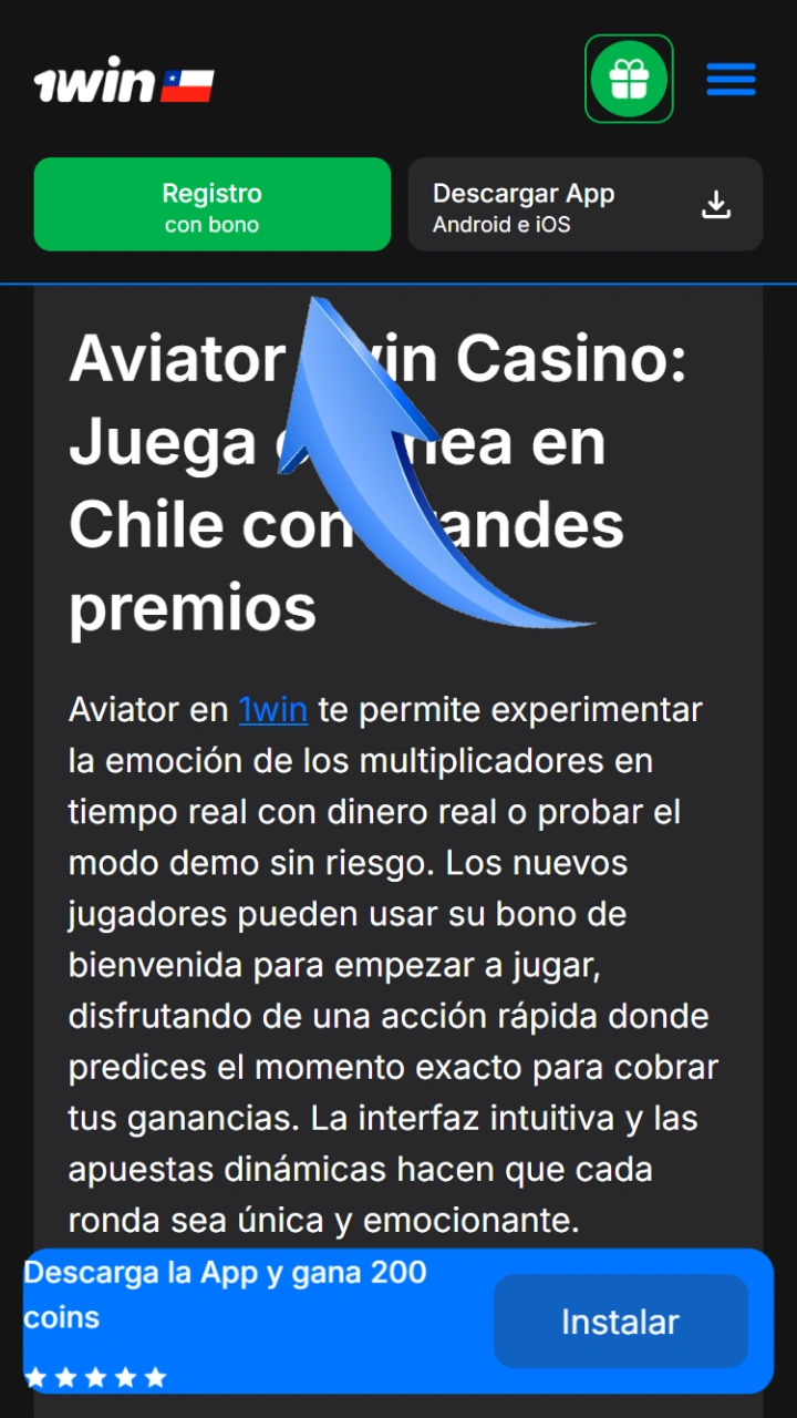 Haz clic en el botón de registro de 1win para acceder a increíbles recompensas en línea.