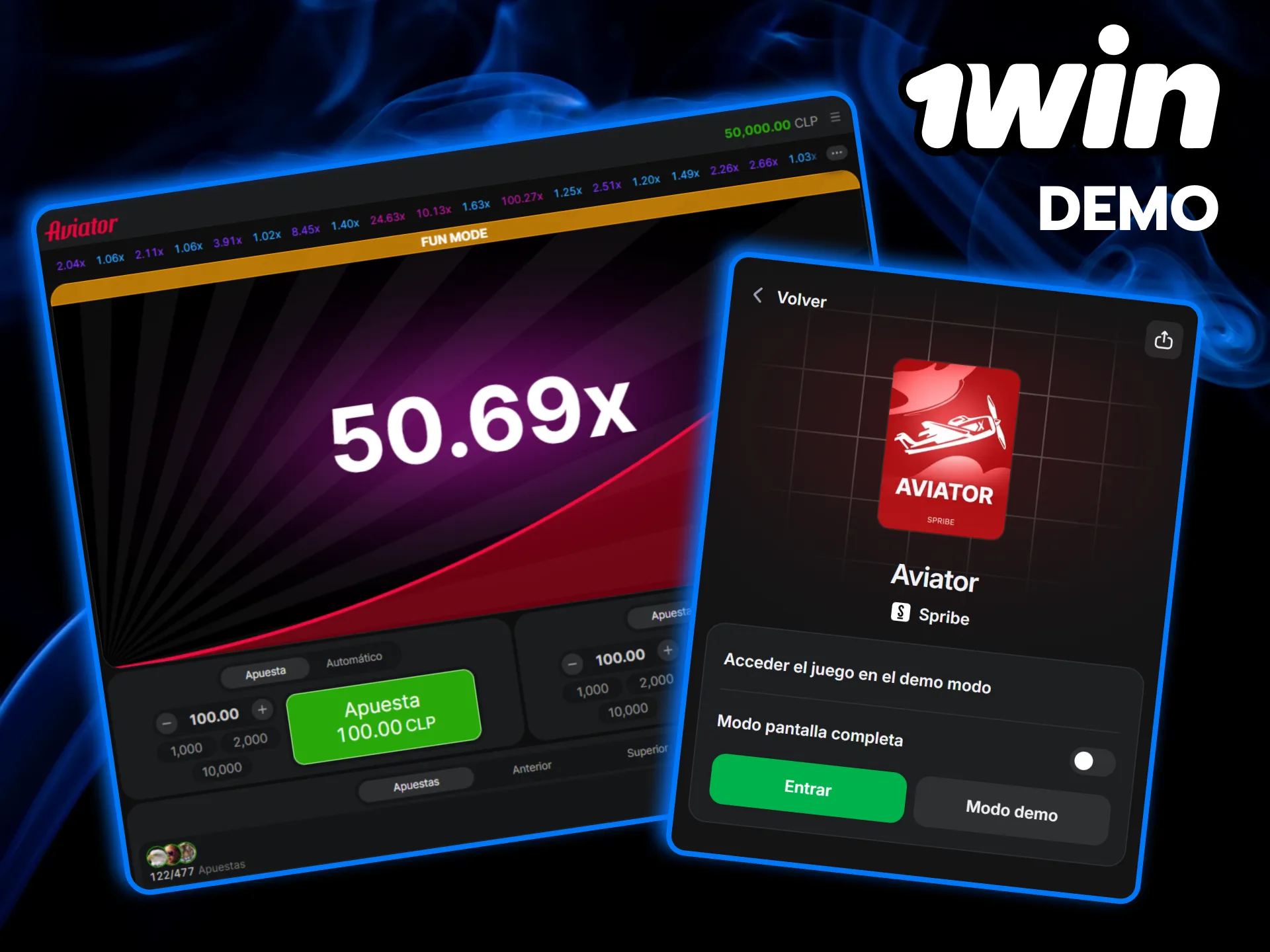 Prueba suerte jugando a Aviator gratis y sin riesgos en el modo demo de 1win.