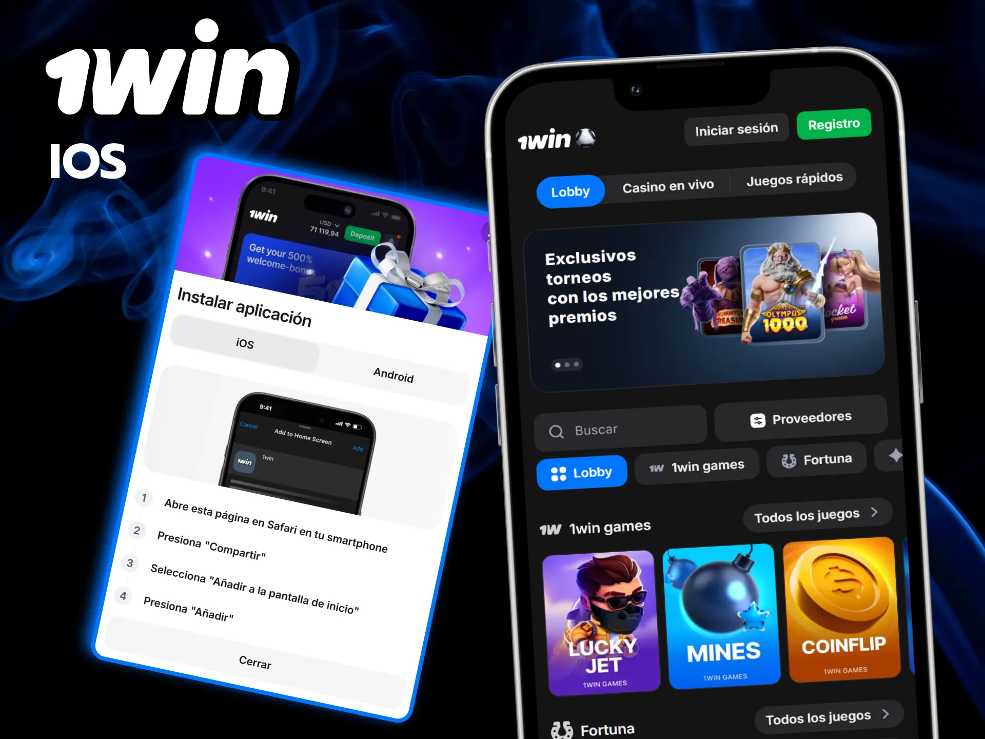 Instala fácilmente la aplicación 1win en tu dispositivo móvil iOS y juega a Aviator.