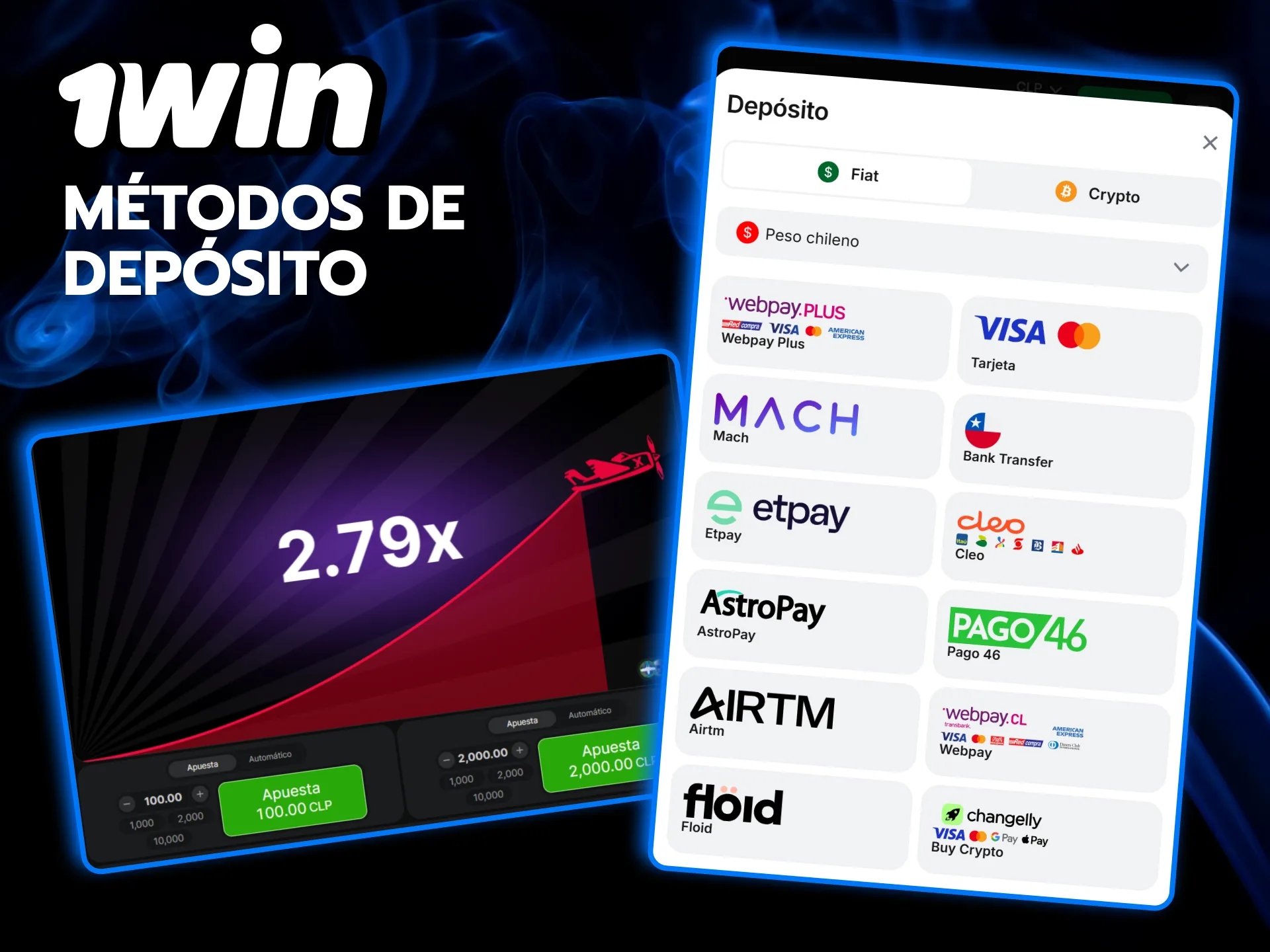 Descubre las formas más cómodas y seguras de recargar tu cuenta Aviator en 1win en Chile.