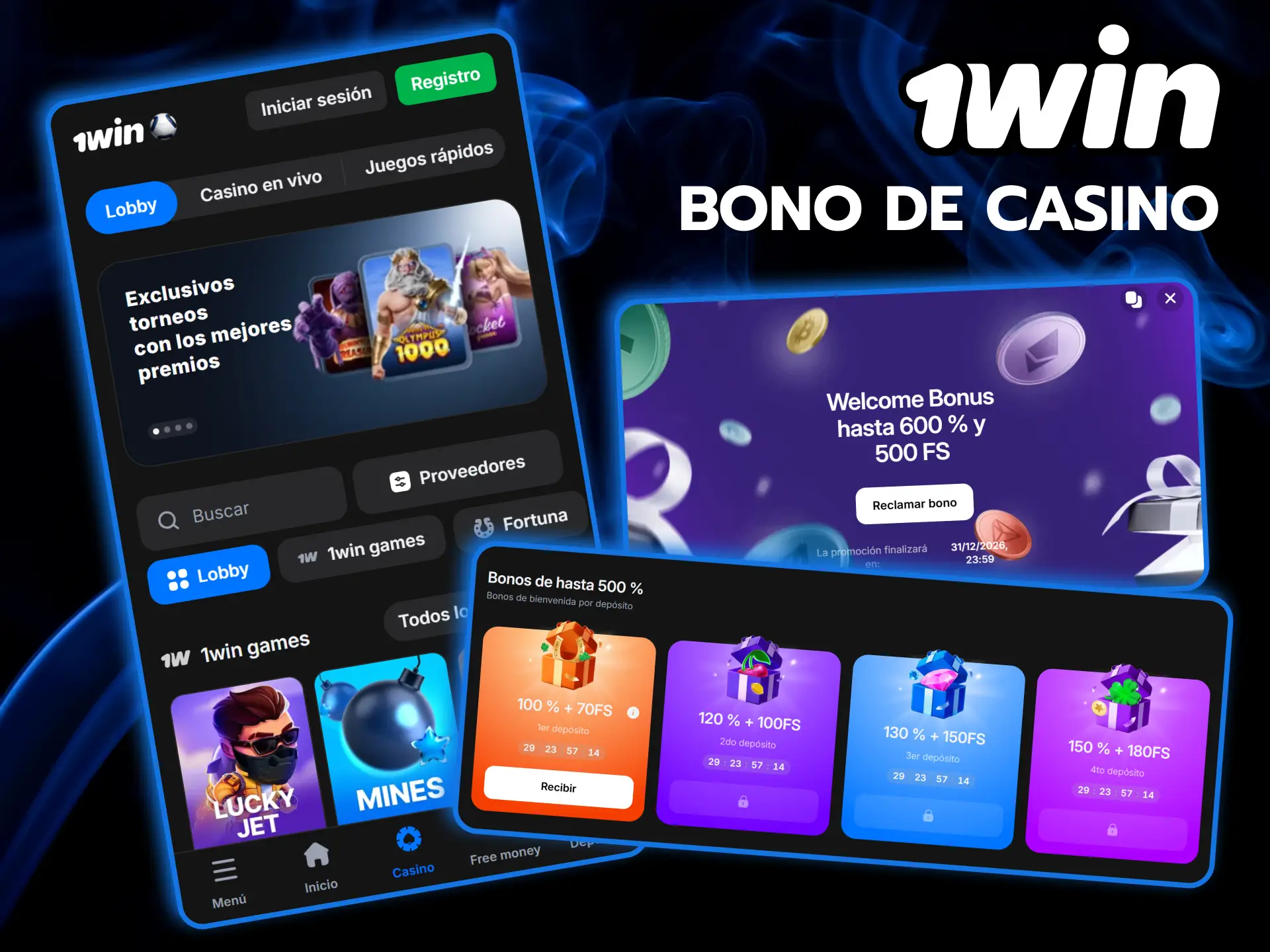 ¡Diviértete y aumenta tu saldo con un generoso bono de casino de 1win.