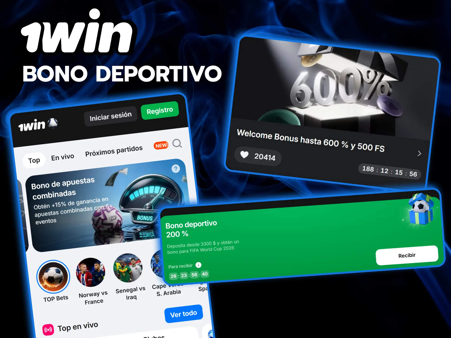 Aumenta tus ganancias en todas tus apuestas de fútbol con un bono deportivo emocionante y lucrativo de 1win.