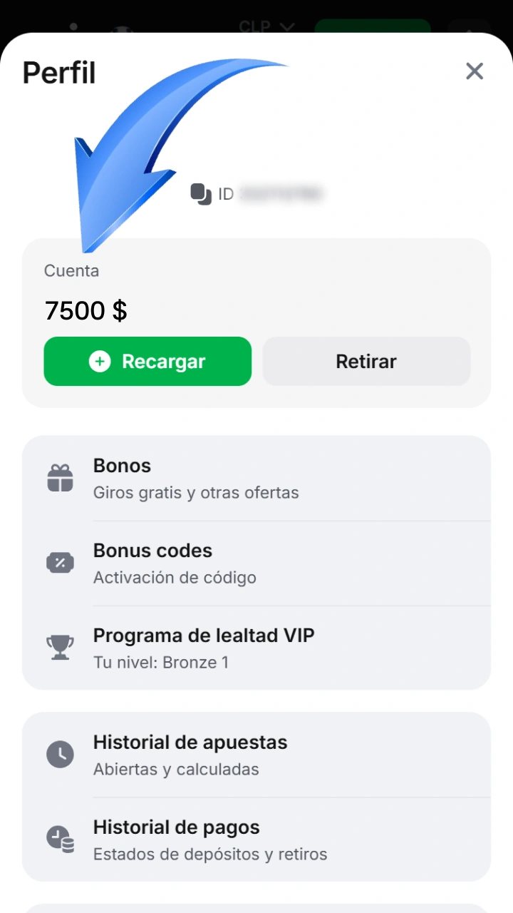 Consulta tu saldo actualizado en tu perfil de 1win.