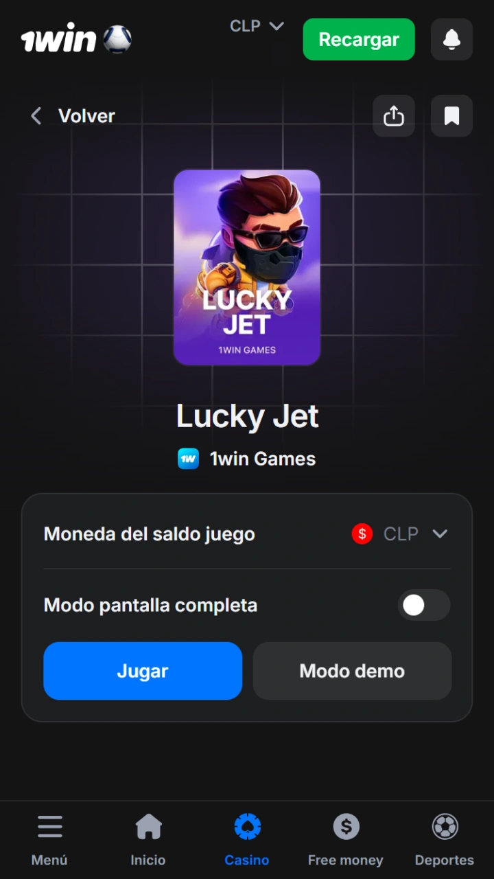 Encuentra y accede al instante al emocionante juego Lucky Jet en el sitio web de 1win.