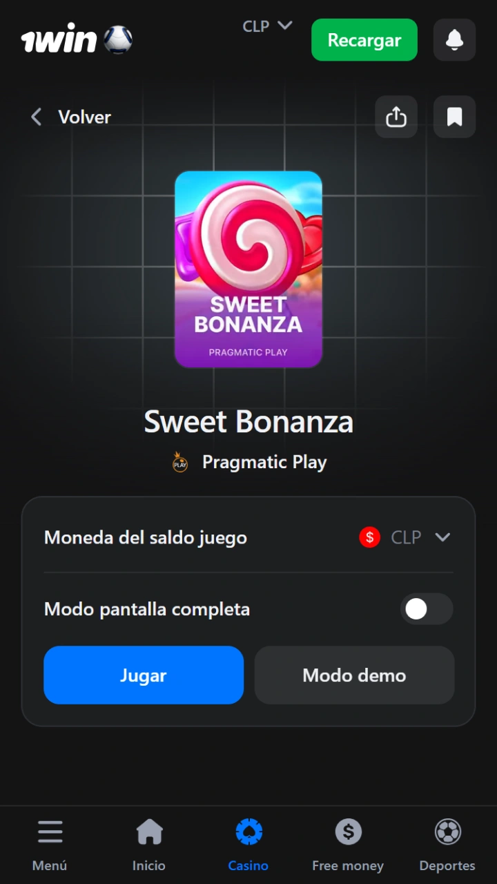 Encuentra y accede al instante a la emocionante máquina tragamonedas Sweet Bonanza en 1win.