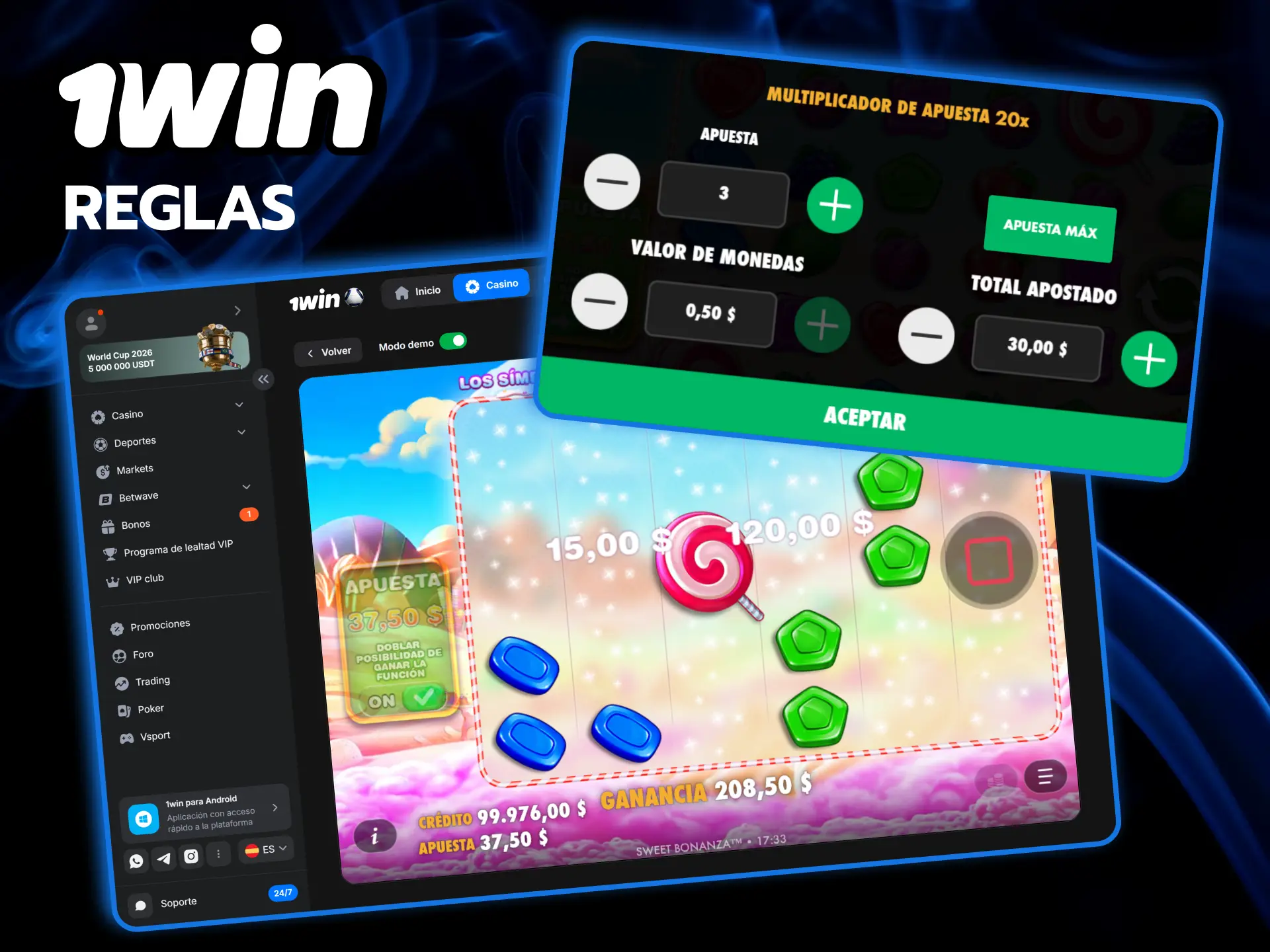 Aprende las sencillas reglas del juego Sweet Bonanza y gana en 1win.
